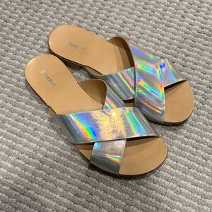 Dune Holographic Slide Sandals